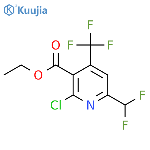 Ethyl 2-chloro-6-(difluoromethyl)-4-(trifluoromethyl)pyridine-3-carboxylate structure
