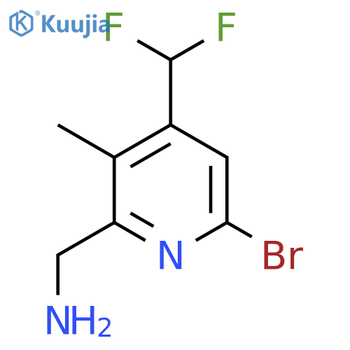 2-(Aminomethyl)-6-bromo-4-(difluoromethyl)-3-methylpyridine structure