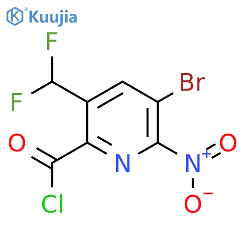 3-Bromo-5-(difluoromethyl)-2-nitropyridine-6-carbonyl chloride structure