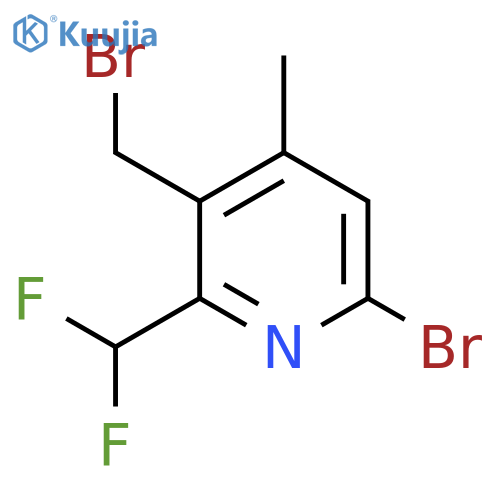 6-Bromo-3-(bromomethyl)-2-(difluoromethyl)-4-methylpyridine structure