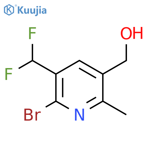 2-Bromo-3-(difluoromethyl)-6-methylpyridine-5-methanol structure