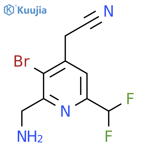 2-(Aminomethyl)-3-bromo-6-(difluoromethyl)pyridine-4-acetonitrile structure