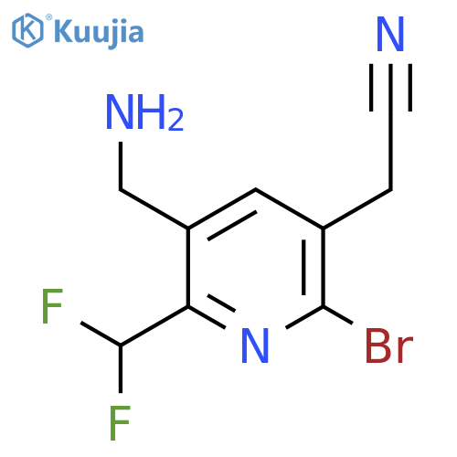 3-(Aminomethyl)-6-bromo-2-(difluoromethyl)pyridine-5-acetonitrile structure