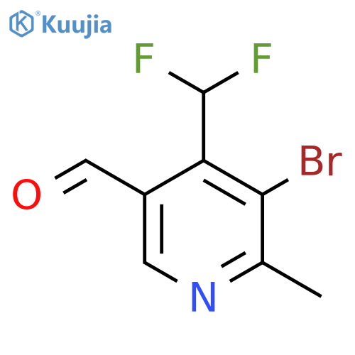 3-Bromo-4-(difluoromethyl)-2-methylpyridine-5-carboxaldehyde structure