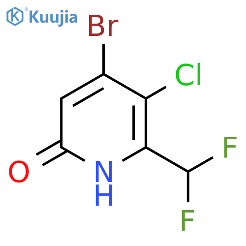 4-Bromo-3-chloro-2-(difluoromethyl)-6-hydroxypyridine structure