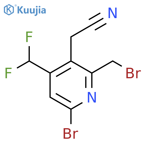 6-Bromo-2-(bromomethyl)-4-(difluoromethyl)pyridine-3-acetonitrile structure