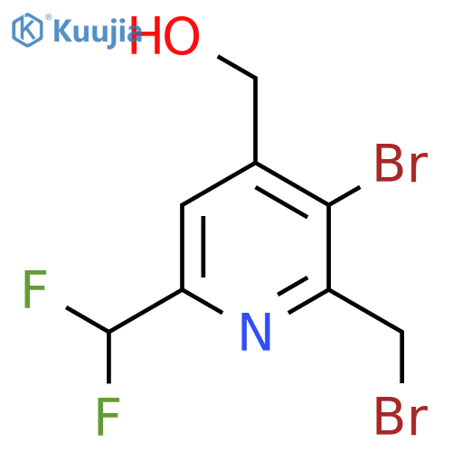 3-Bromo-2-(bromomethyl)-6-(difluoromethyl)pyridine-4-methanol structure
