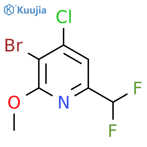 3-Bromo-4-chloro-6-(difluoromethyl)-2-methoxypyridine structure