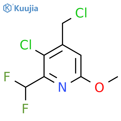 3-Chloro-4-(chloromethyl)-2-(difluoromethyl)-6-methoxypyridine structure