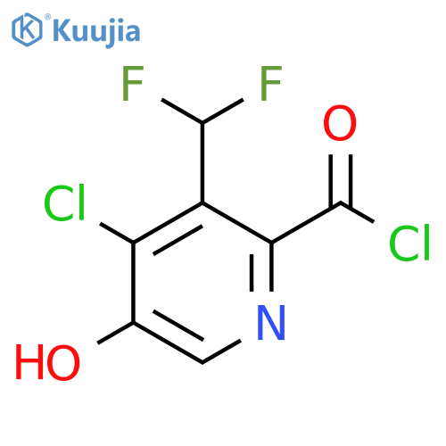 4-Chloro-3-(difluoromethyl)-5-hydroxypyridine-2-carbonyl chloride structure