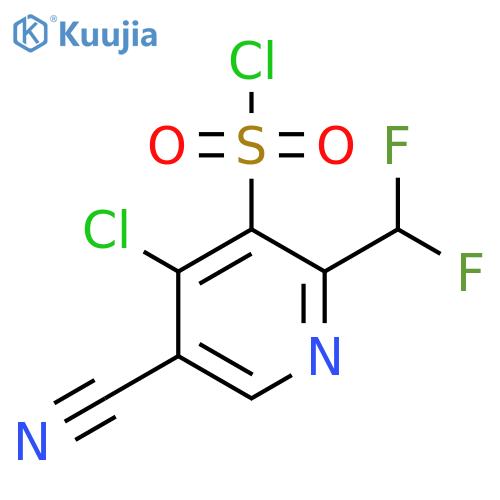 4-Chloro-5-cyano-2-(difluoromethyl)pyridine-3-sulfonyl chloride structure