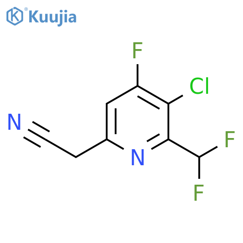 3-Chloro-2-(difluoromethyl)-4-fluoropyridine-6-acetonitrile structure