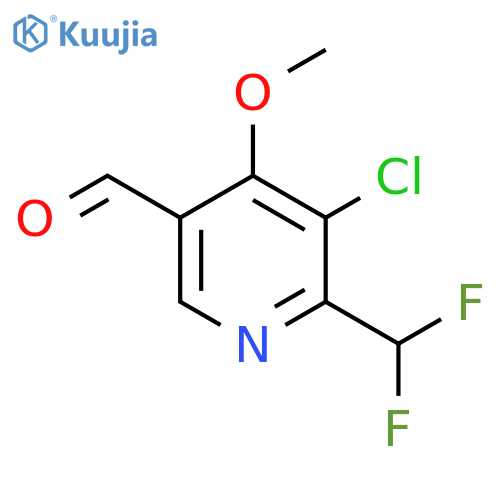 3-Chloro-2-(difluoromethyl)-4-methoxypyridine-5-carboxaldehyde structure