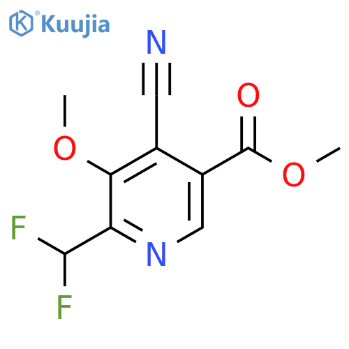 Methyl 4-cyano-2-(difluoromethyl)-3-methoxypyridine-5-carboxylate structure