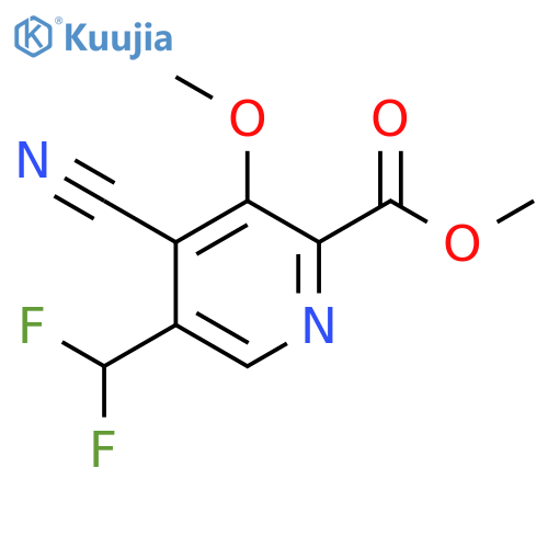 Methyl 4-cyano-5-(difluoromethyl)-3-methoxypyridine-2-carboxylate structure