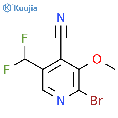 2-Bromo-4-cyano-5-(difluoromethyl)-3-methoxypyridine structure