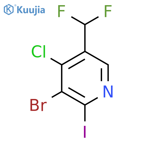 3-Bromo-4-chloro-5-(difluoromethyl)-2-iodopyridine structure