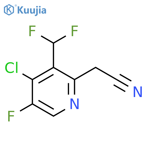 4-Chloro-3-(difluoromethyl)-5-fluoropyridine-2-acetonitrile structure