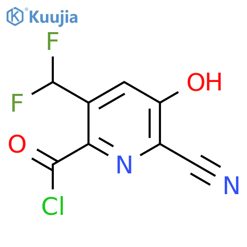2-Cyano-5-(difluoromethyl)-3-hydroxypyridine-6-carbonyl chloride structure