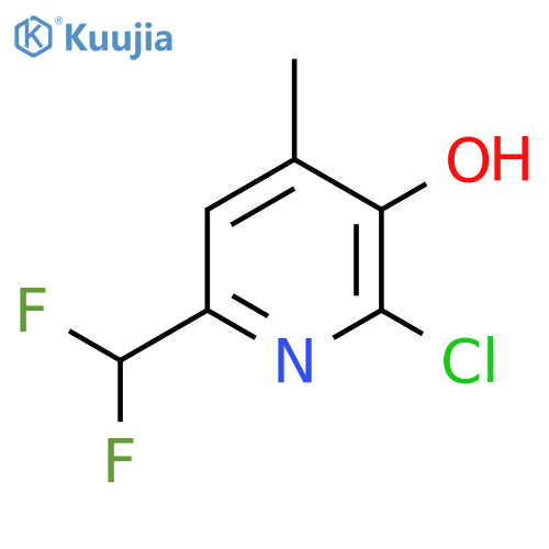 2-Chloro-6-(difluoromethyl)-3-hydroxy-4-methylpyridine structure