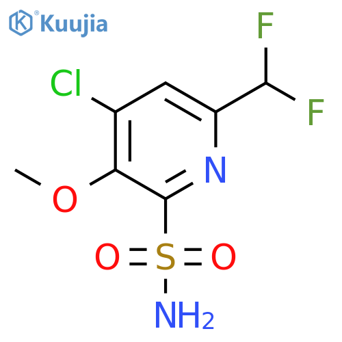4-Chloro-6-(difluoromethyl)-3-methoxypyridine-2-sulfonamide structure