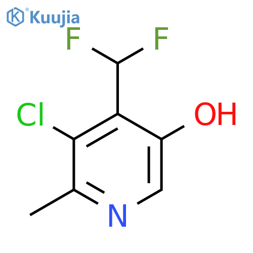 3-Chloro-4-(difluoromethyl)-5-hydroxy-2-methylpyridine structure