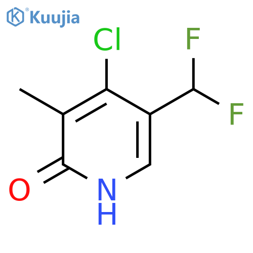 4-Chloro-5-(difluoromethyl)-2-hydroxy-3-methylpyridine structure