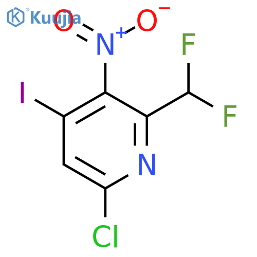 6-Chloro-2-(difluoromethyl)-4-iodo-3-nitropyridine structure