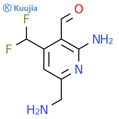 2-Amino-6-(aminomethyl)-4-(difluoromethyl)pyridine-3-carboxaldehyde structure
