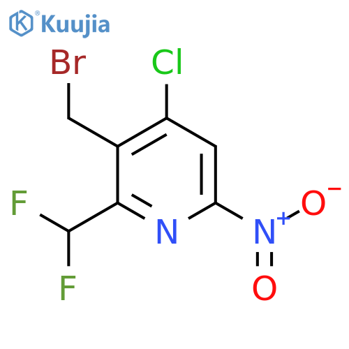 3-(Bromomethyl)-4-chloro-2-(difluoromethyl)-6-nitropyridine structure