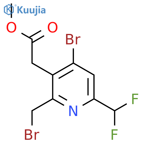 Methyl 4-bromo-2-(bromomethyl)-6-(difluoromethyl)pyridine-3-acetate structure