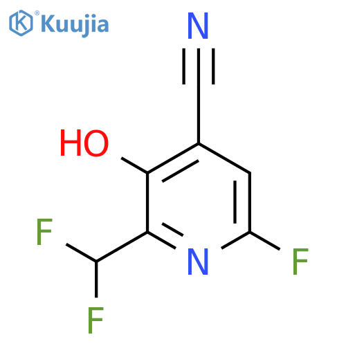 4-Cyano-2-(difluoromethyl)-6-fluoro-3-hydroxypyridine structure