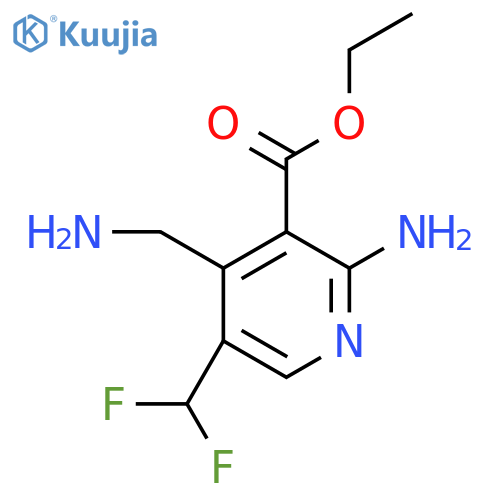 Ethyl 2-amino-4-(aminomethyl)-5-(difluoromethyl)pyridine-3-carboxylate structure
