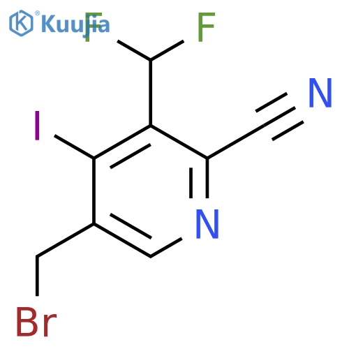 5-(Bromomethyl)-2-cyano-3-(difluoromethyl)-4-iodopyridine structure