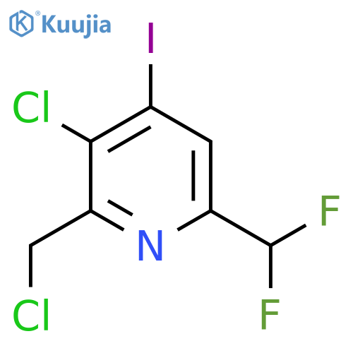 3-Chloro-2-(chloromethyl)-6-(difluoromethyl)-4-iodopyridine structure