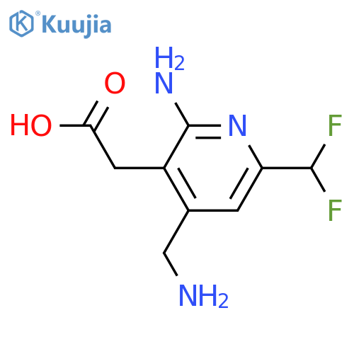 2-Amino-4-(aminomethyl)-6-(difluoromethyl)pyridine-3-acetic acid structure