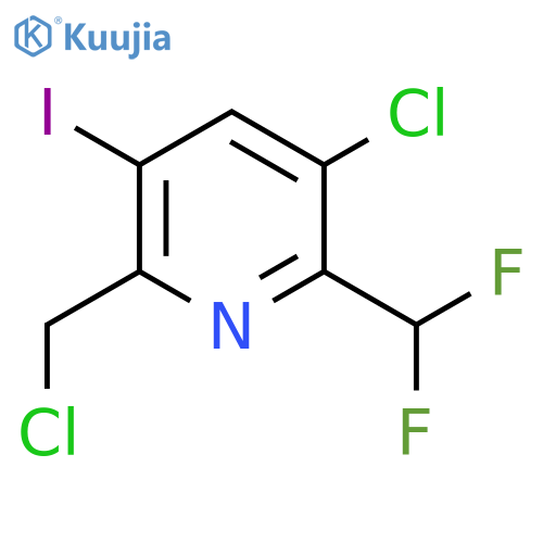 3-Chloro-6-(chloromethyl)-2-(difluoromethyl)-5-iodopyridine structure