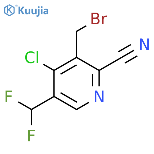 3-(Bromomethyl)-4-chloro-2-cyano-5-(difluoromethyl)pyridine structure