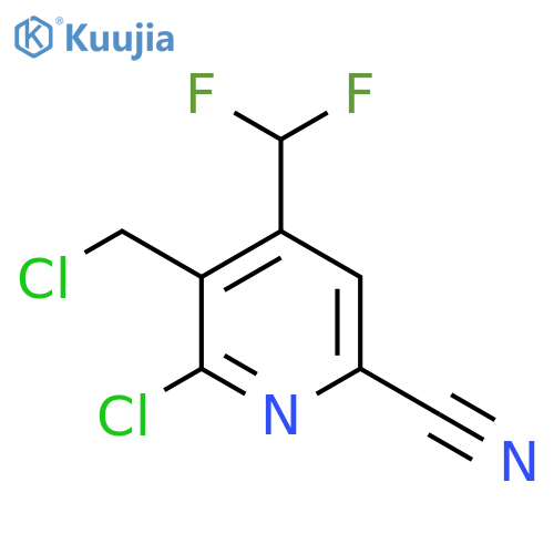 2-Chloro-3-(chloromethyl)-6-cyano-4-(difluoromethyl)pyridine structure