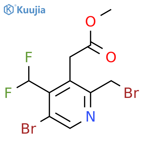 Methyl 5-bromo-2-(bromomethyl)-4-(difluoromethyl)pyridine-3-acetate structure