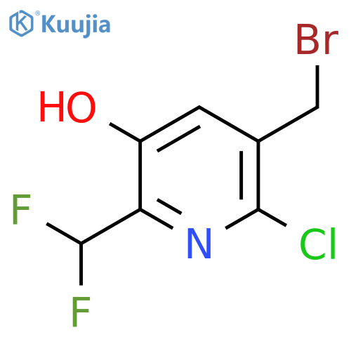3-(Bromomethyl)-2-chloro-6-(difluoromethyl)-5-hydroxypyridine structure