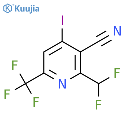 3-Cyano-2-(difluoromethyl)-4-iodo-6-(trifluoromethyl)pyridine structure
