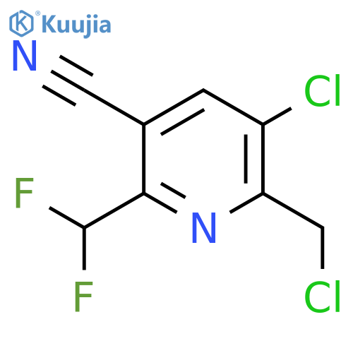 3-Chloro-2-(chloromethyl)-5-cyano-6-(difluoromethyl)pyridine structure