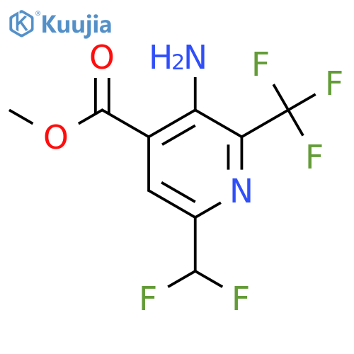 Methyl 3-amino-6-(difluoromethyl)-2-(trifluoromethyl)pyridine-4-carboxylate structure
