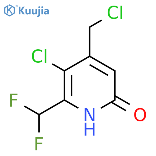 3-Chloro-4-(chloromethyl)-2-(difluoromethyl)-6-hydroxypyridine structure