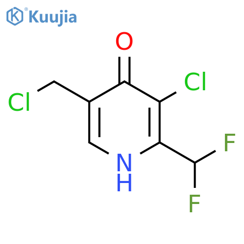 3-Chloro-5-(chloromethyl)-2-(difluoromethyl)-4-hydroxypyridine structure
