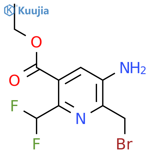 Ethyl 3-amino-2-(bromomethyl)-6-(difluoromethyl)pyridine-5-carboxylate structure
