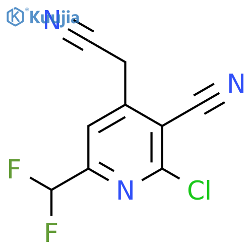 2-Chloro-3-cyano-6-(difluoromethyl)pyridine-4-acetonitrile structure