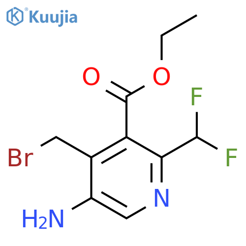 Ethyl 5-amino-4-(bromomethyl)-2-(difluoromethyl)pyridine-3-carboxylate structure