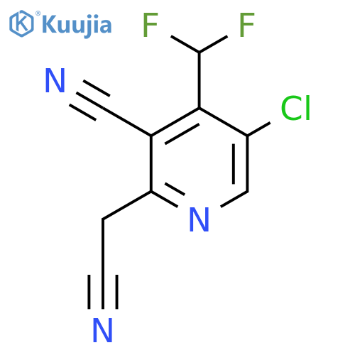 5-Chloro-3-cyano-4-(difluoromethyl)pyridine-2-acetonitrile structure